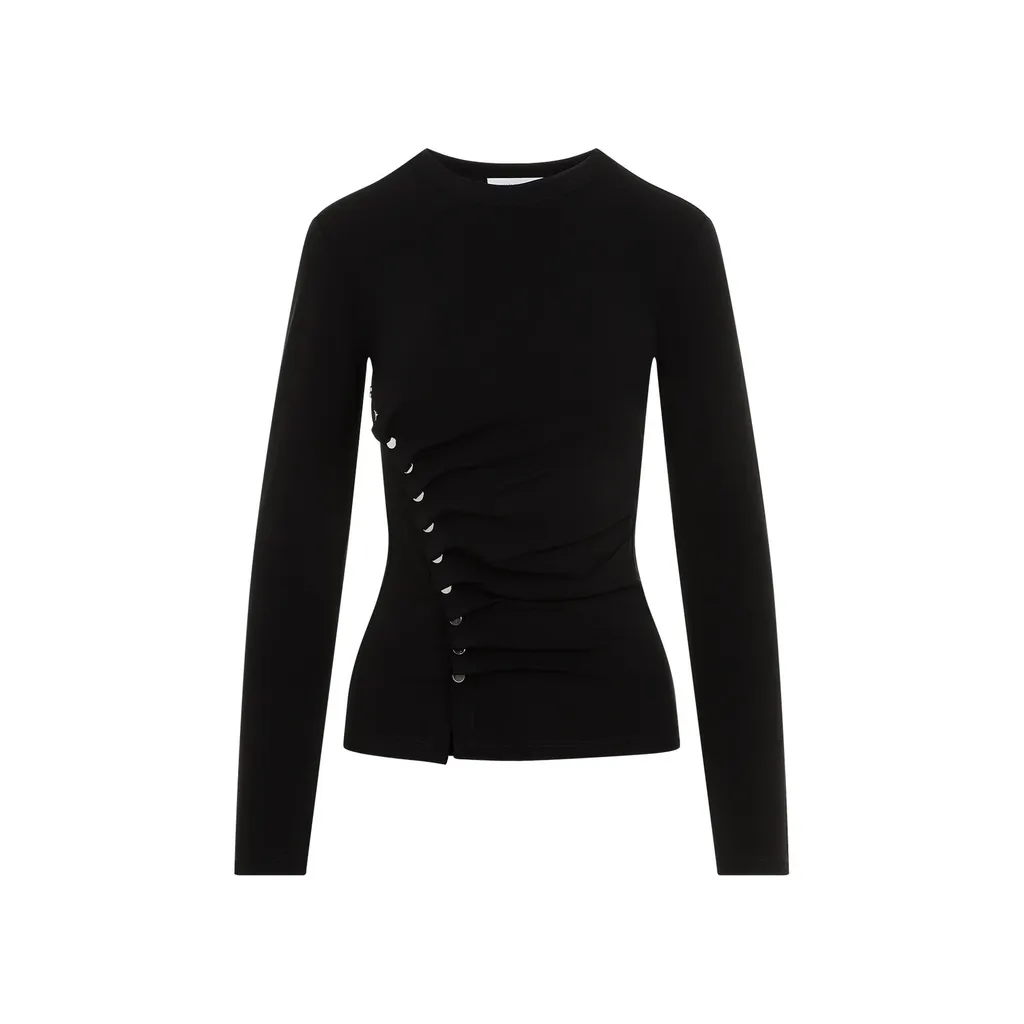 Paco Rabanne Long Sleeved Button-Detailed Top
