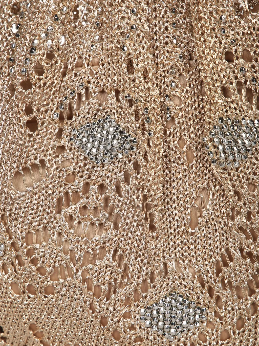 Paco Rabanne Top Handle Beaded Crochet Tote Bag