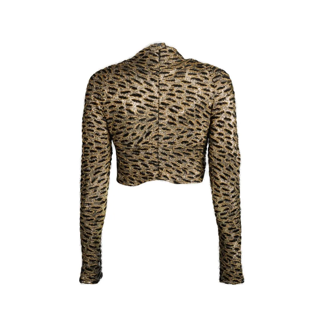 Paco Rabanne Metallic Jacquard Twisted Chain-Link Top