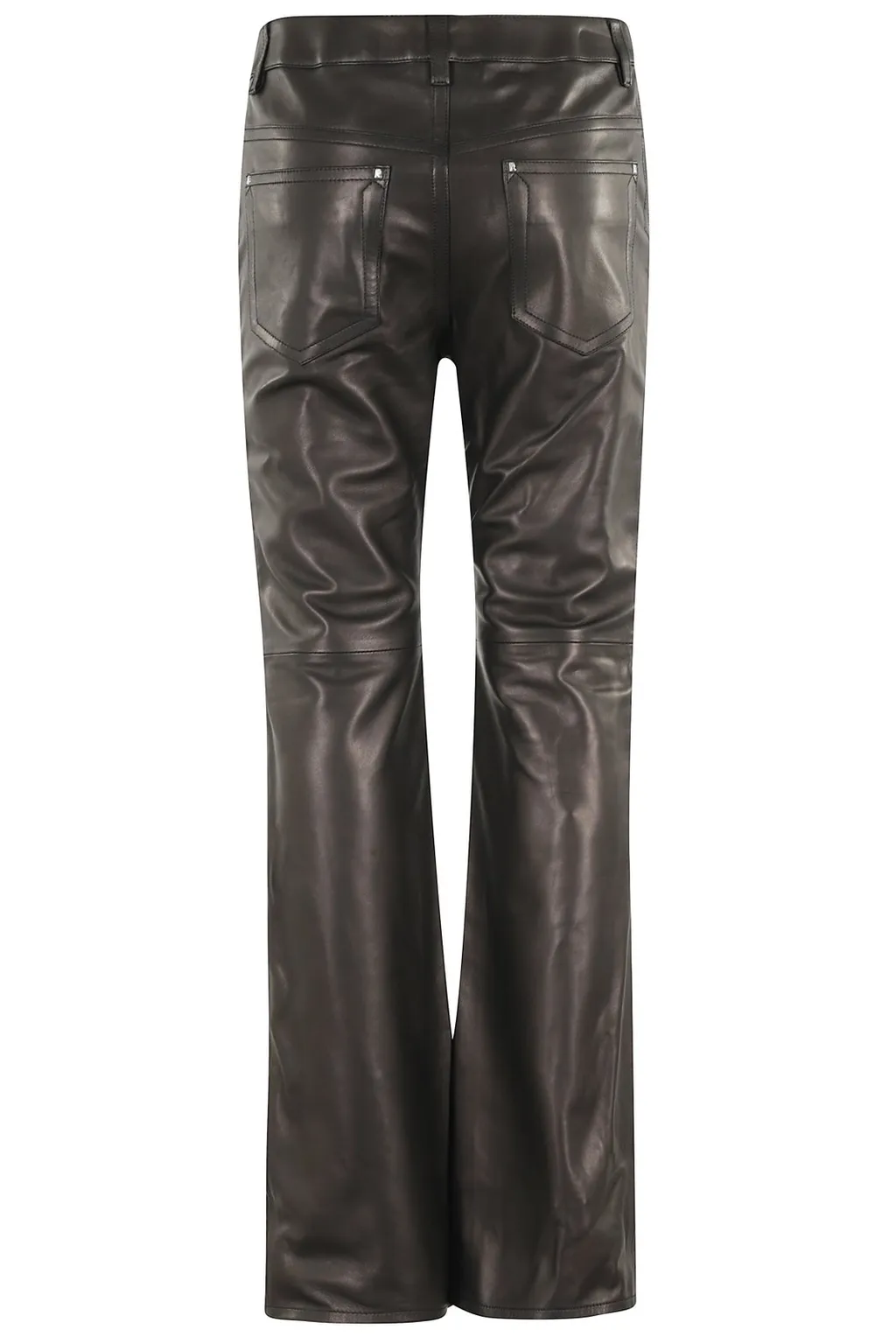 Paco Rabanne Flared Leather Trousers