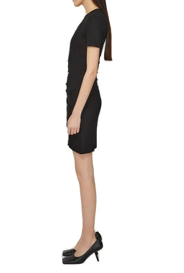 Paco Rabanne Rivet-Embellished Crewneck Mini Dress