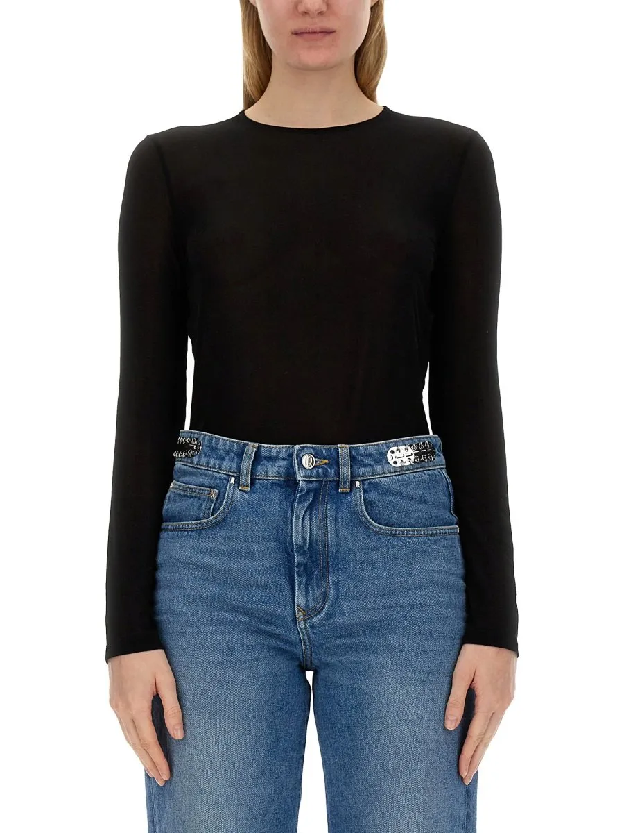 Paco Rabanne Semi-Sheer Long-Sleeved T-Shirt