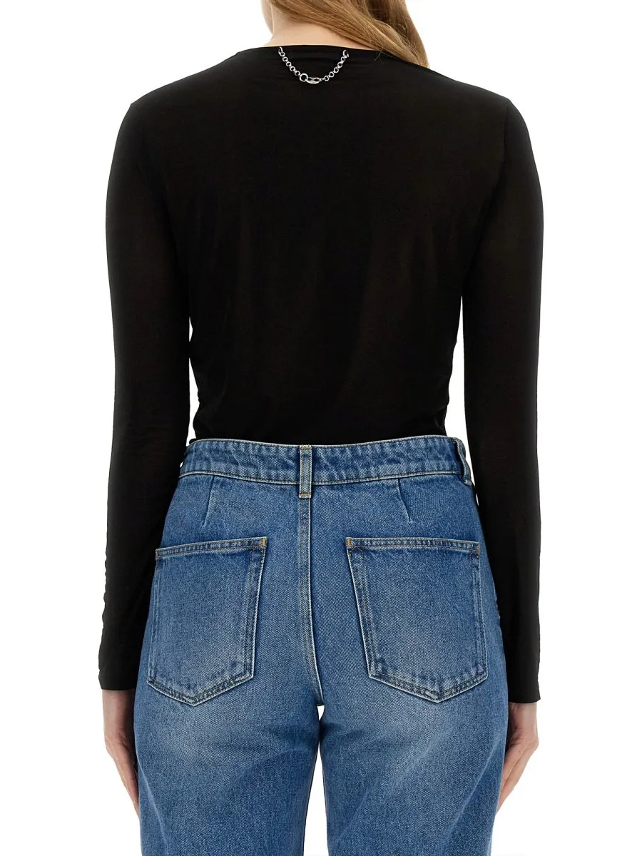 Paco Rabanne Semi-Sheer Long-Sleeved T-Shirt