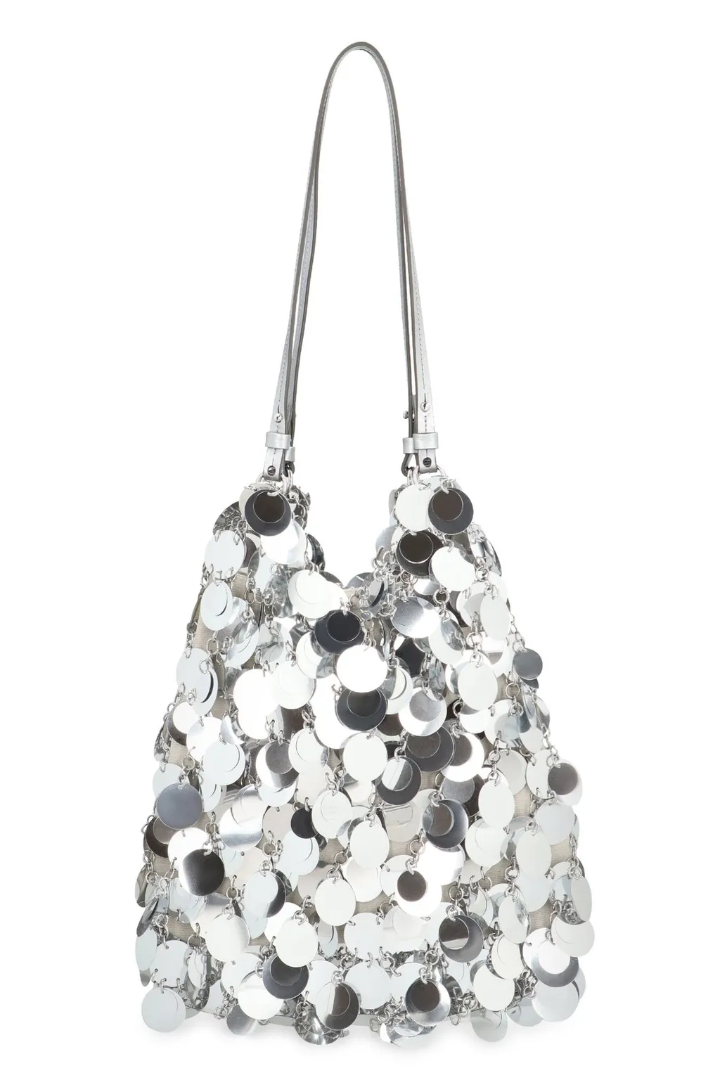 Paco Rabanne Sequinned Open Top Large Shoulder Bag