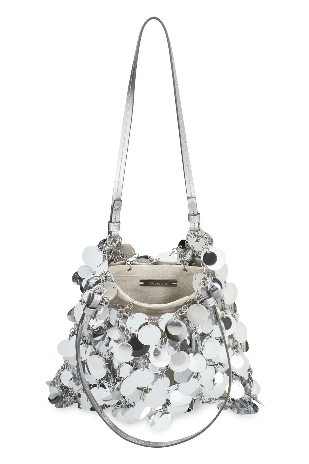 Paco Rabanne Sequinned Open Top Large Shoulder Bag