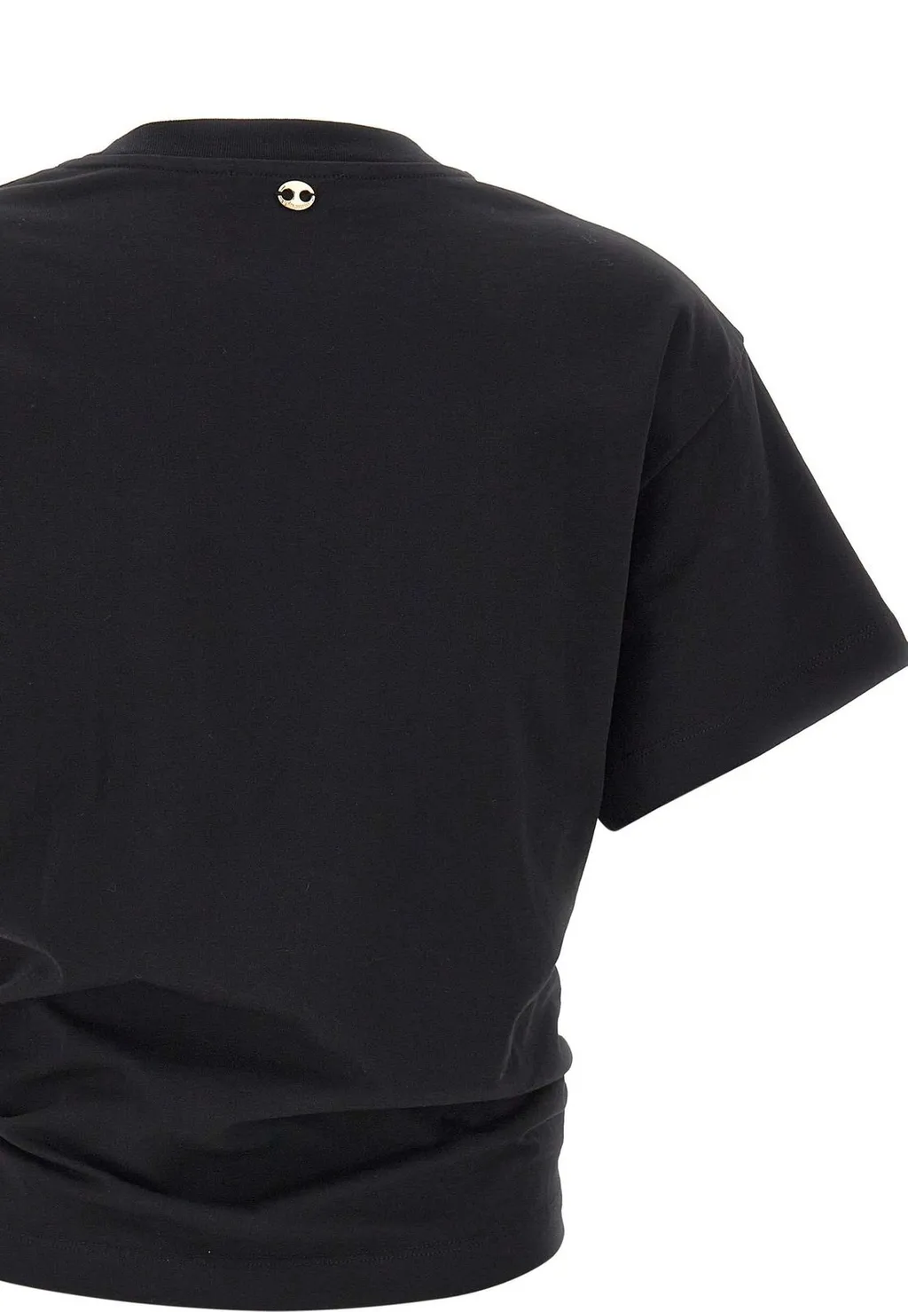 Paco Rabanne Ring Detailed Cropped T-Shirt