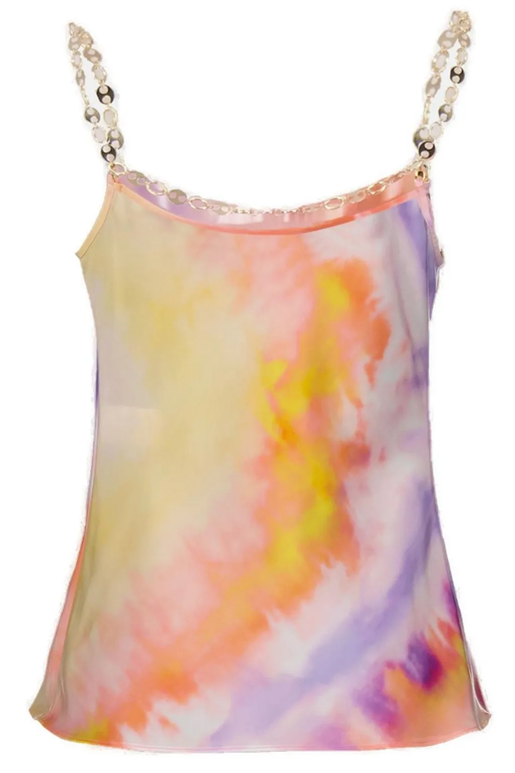 Paco Rabanne Tie-Dye Printed Satin Top
