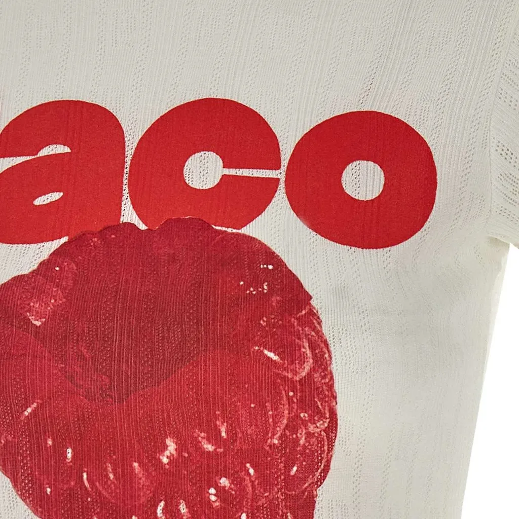 Paco Rabanne Printed Cap Sleeves T-Shirt