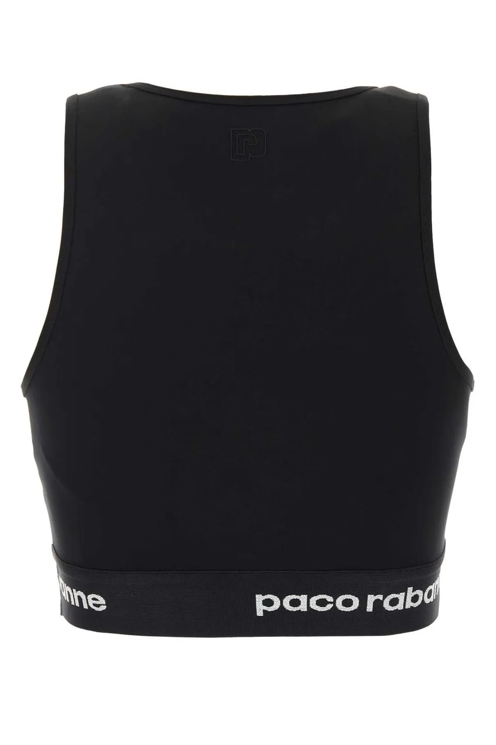 Paco Rabanne Logo Detailed Sleeveless Sports Bra