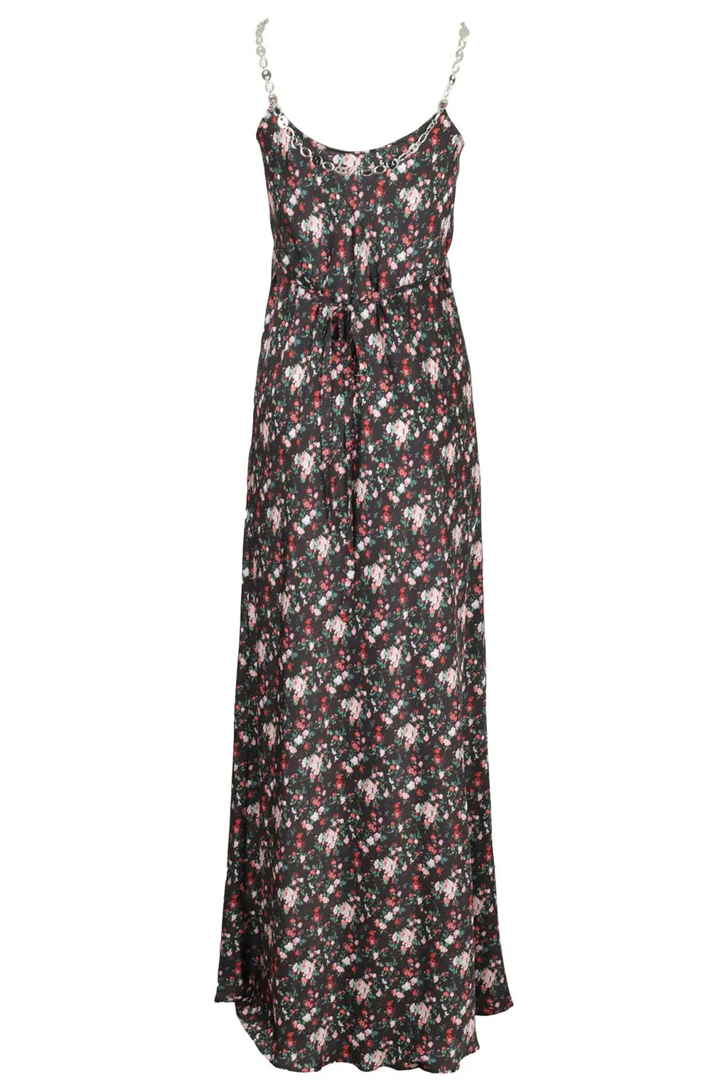 Paco Rabanne Floral Printed Chain-Link Dress