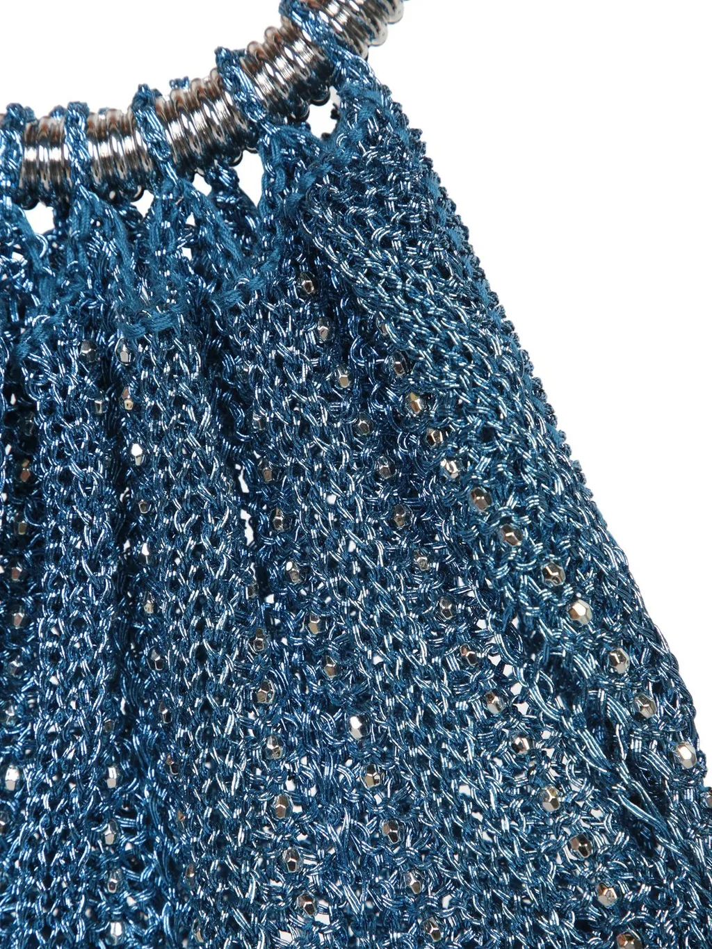 Paco Rabanne Top Handle Beaded Crochet Tote Bag