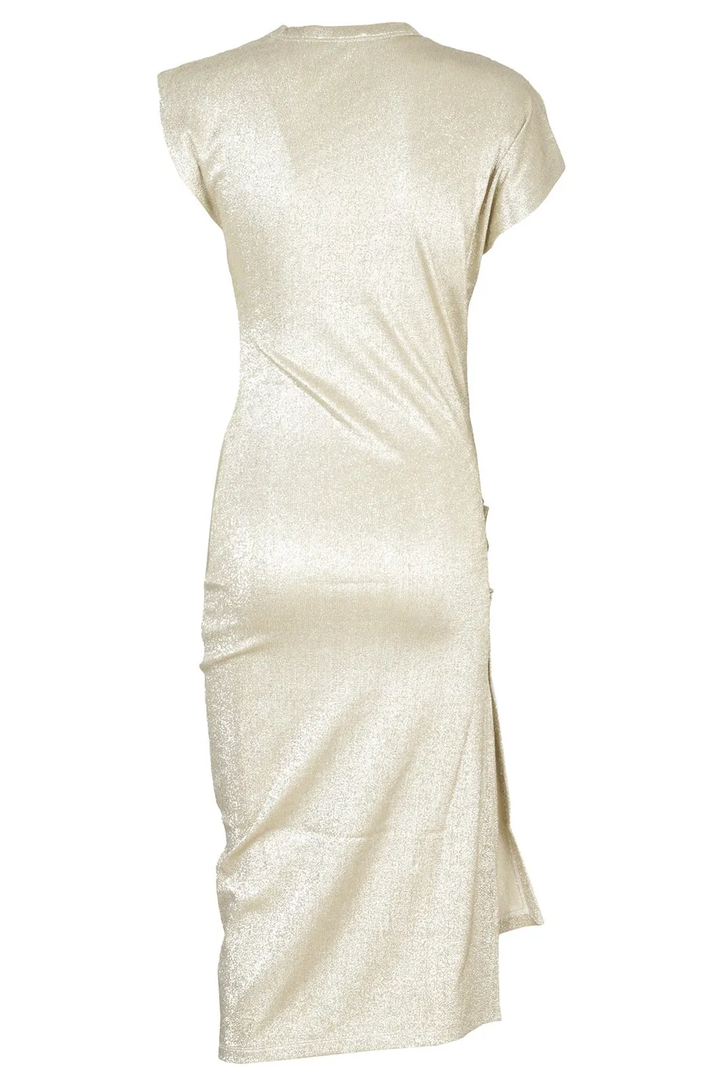 Paco Rabanne Asymmetric Ruched Midi Dress