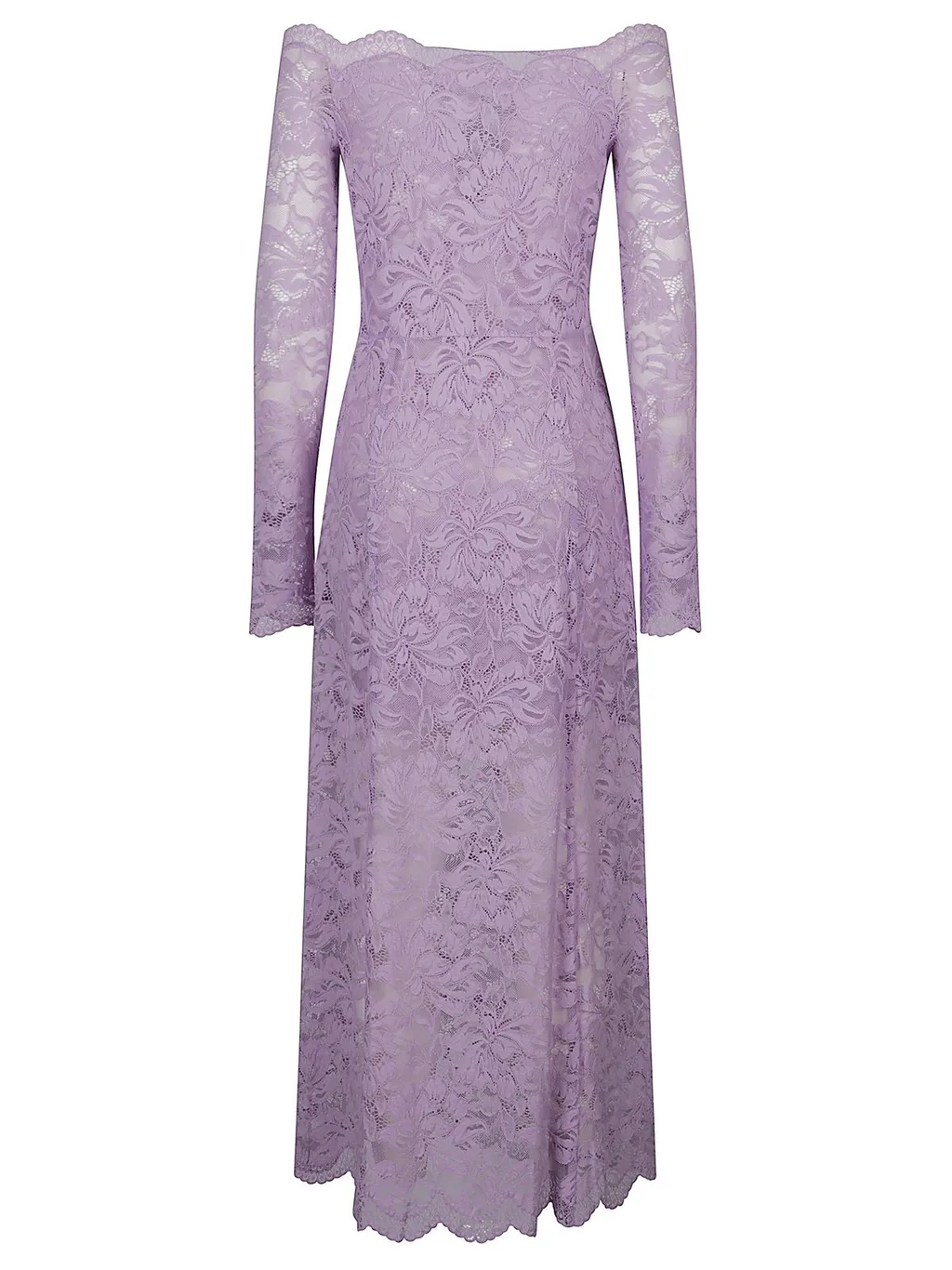 Paco Rabanne Lace Lavender Maxi Dress