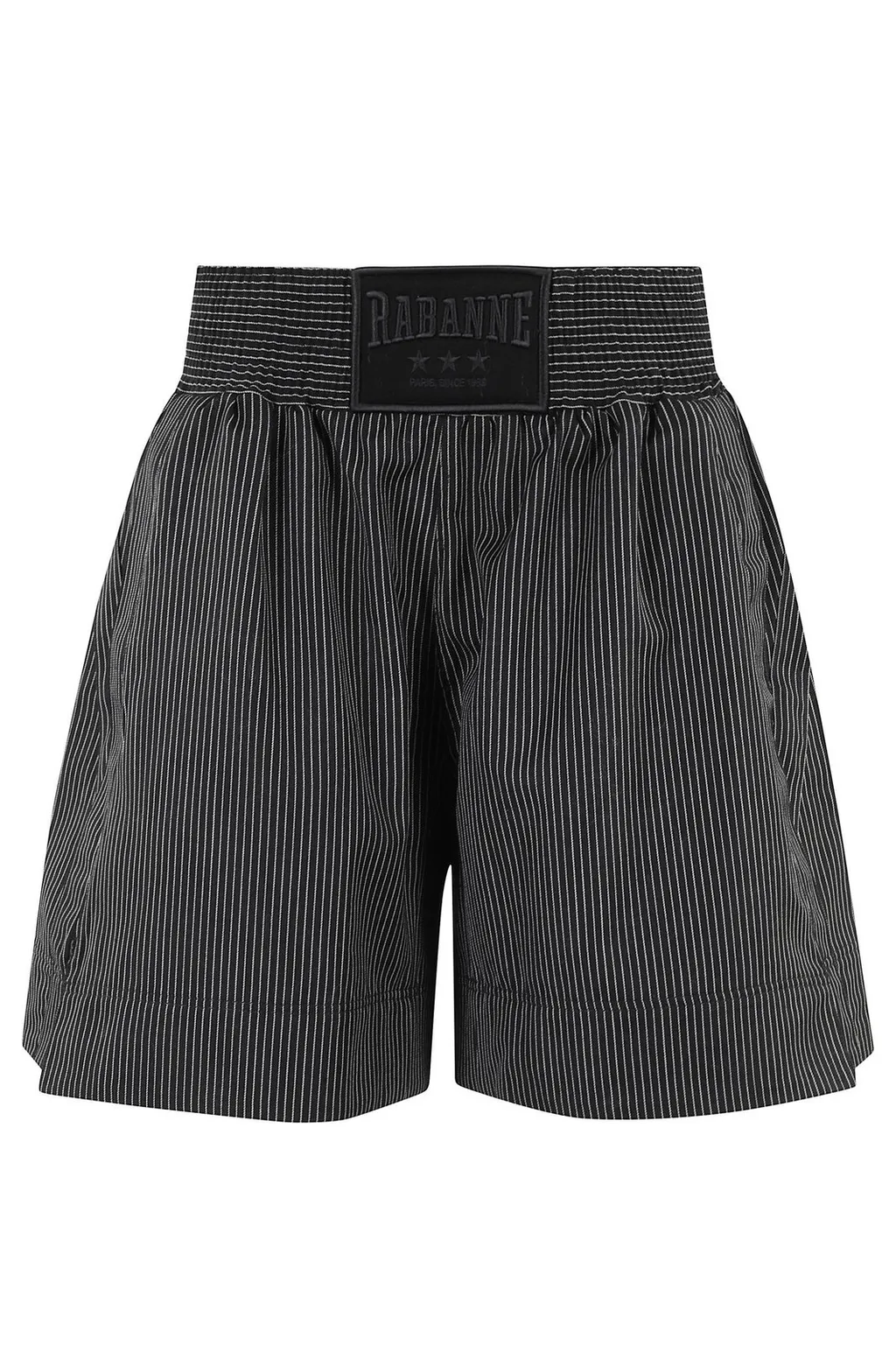 Paco Rabanne Logo Embroidered Striped Shorts