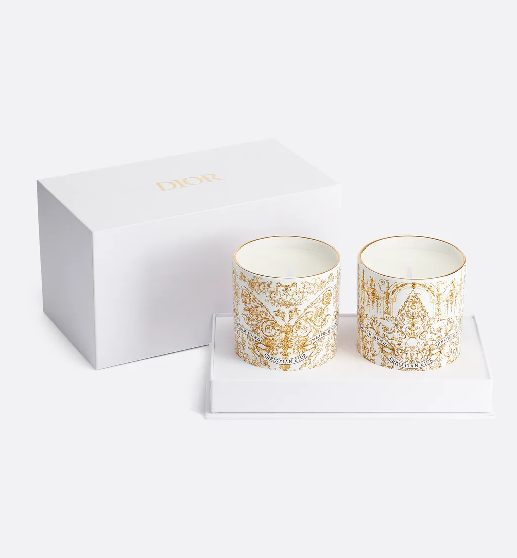 Set Of Two Scented Mini Candles: Sapin CyprÈS And Griotte Gingembre