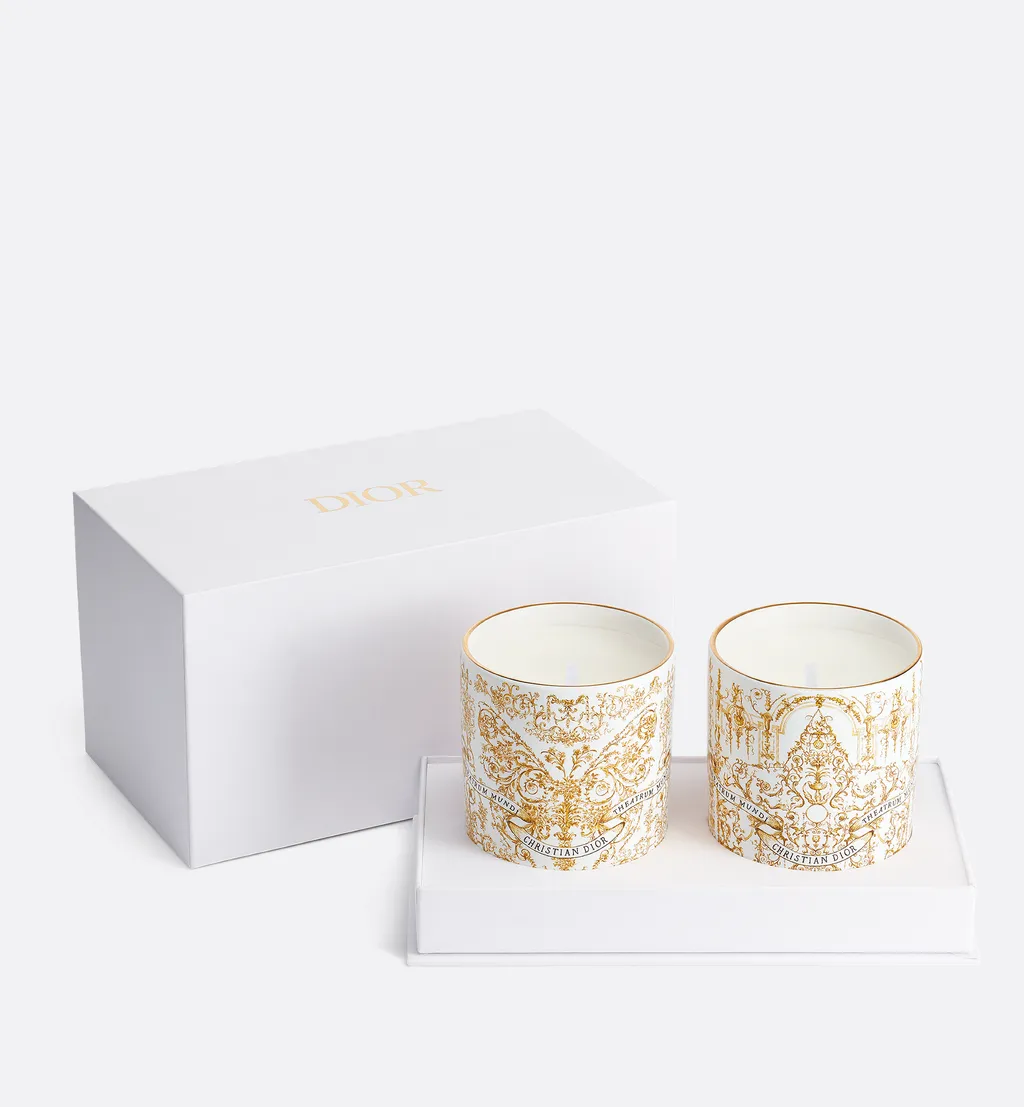 Set Of Two Scented Mini Candles: Sapin CyprÈS And Griotte Gingembre