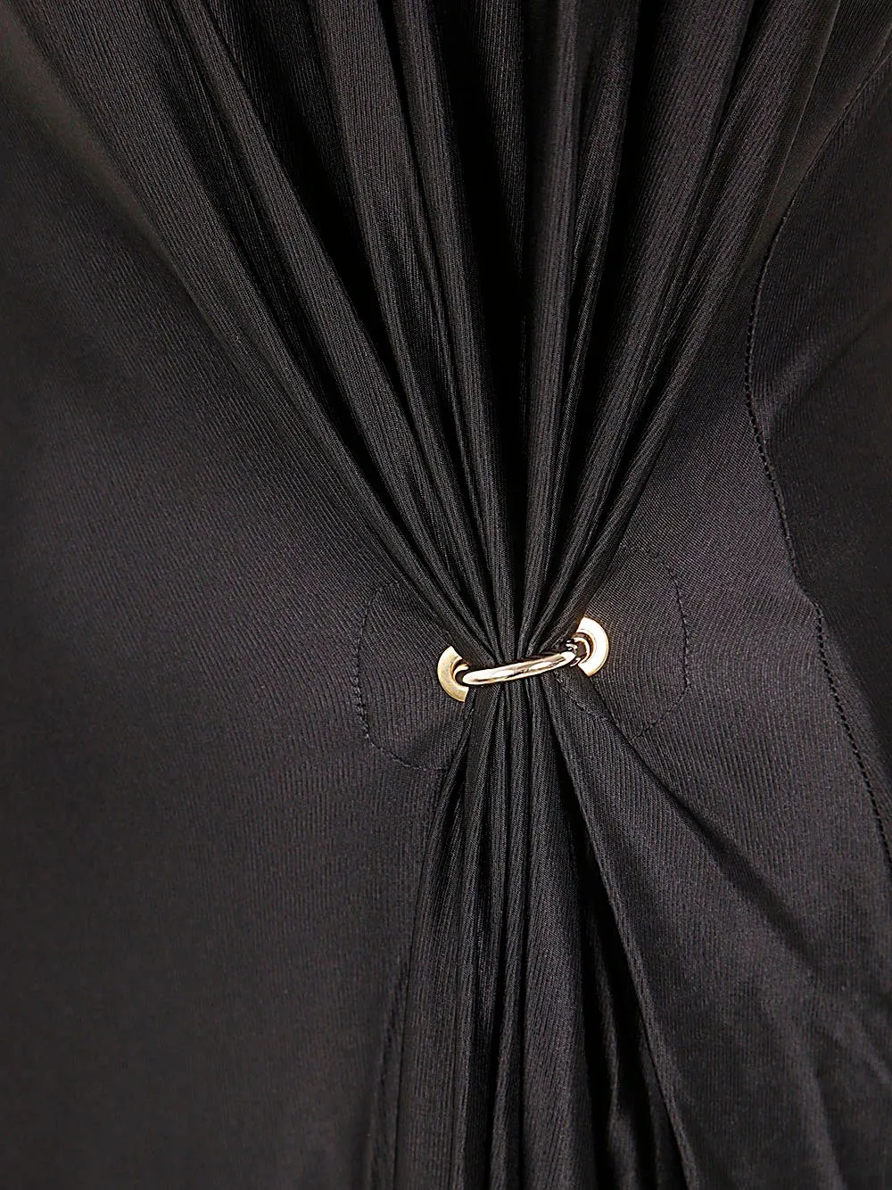 Paco Rabanne Crewneck Gathered Dress