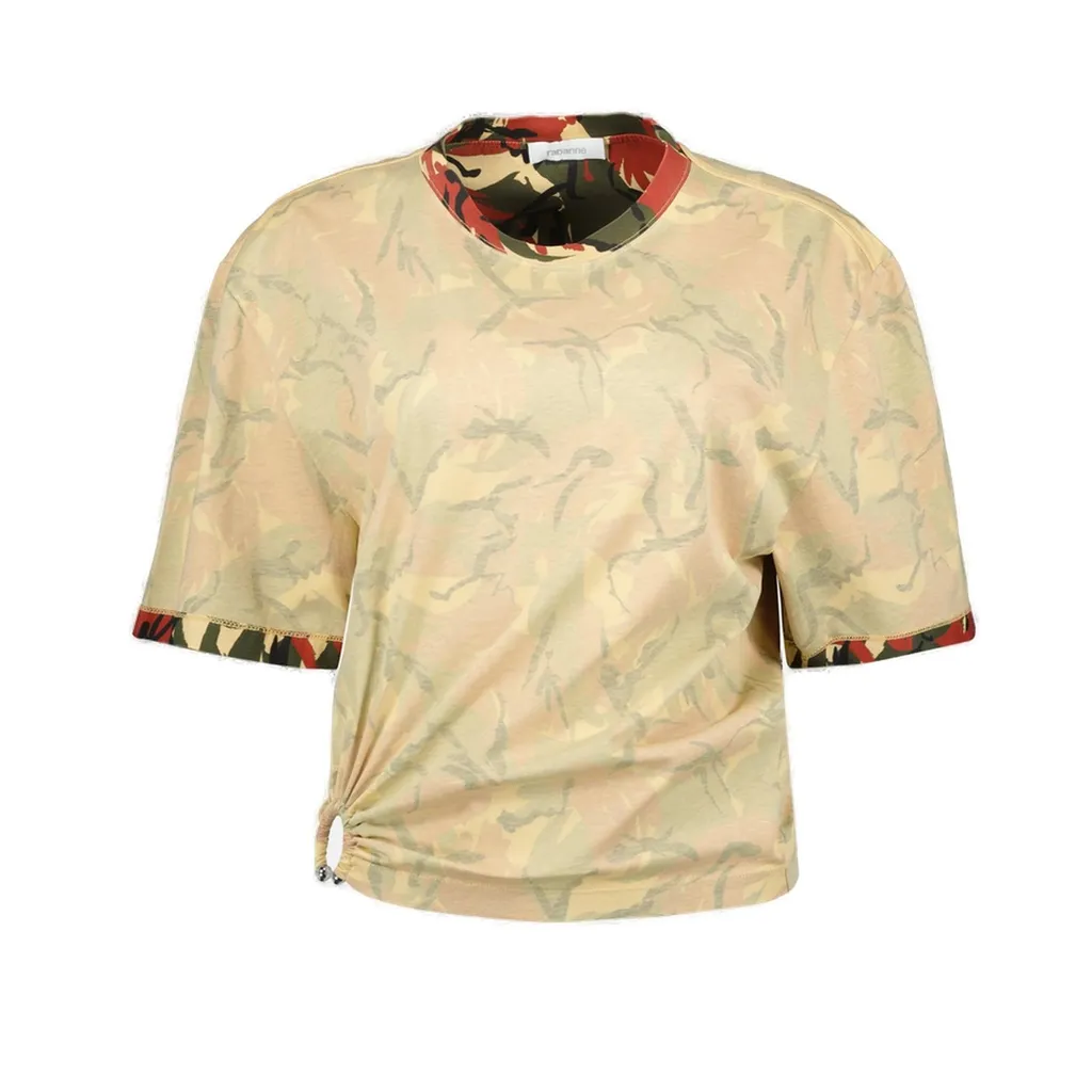 Paco Rabanne Camouflage Printed Cut-Out T-Shirt