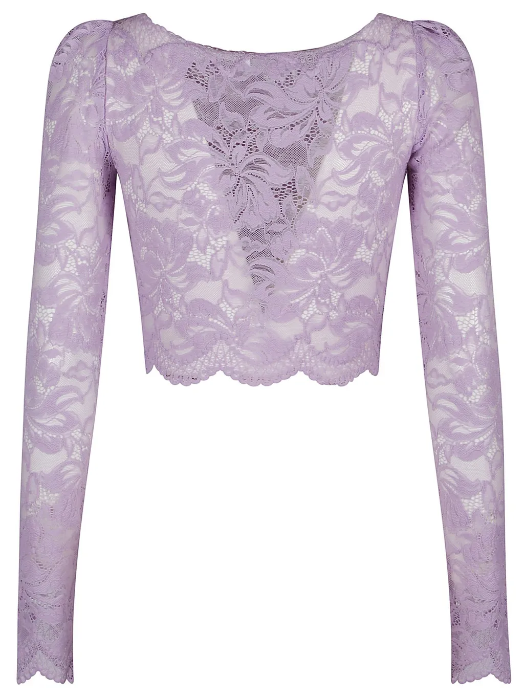 Paco Rabanne Lace Lavender Crop Top