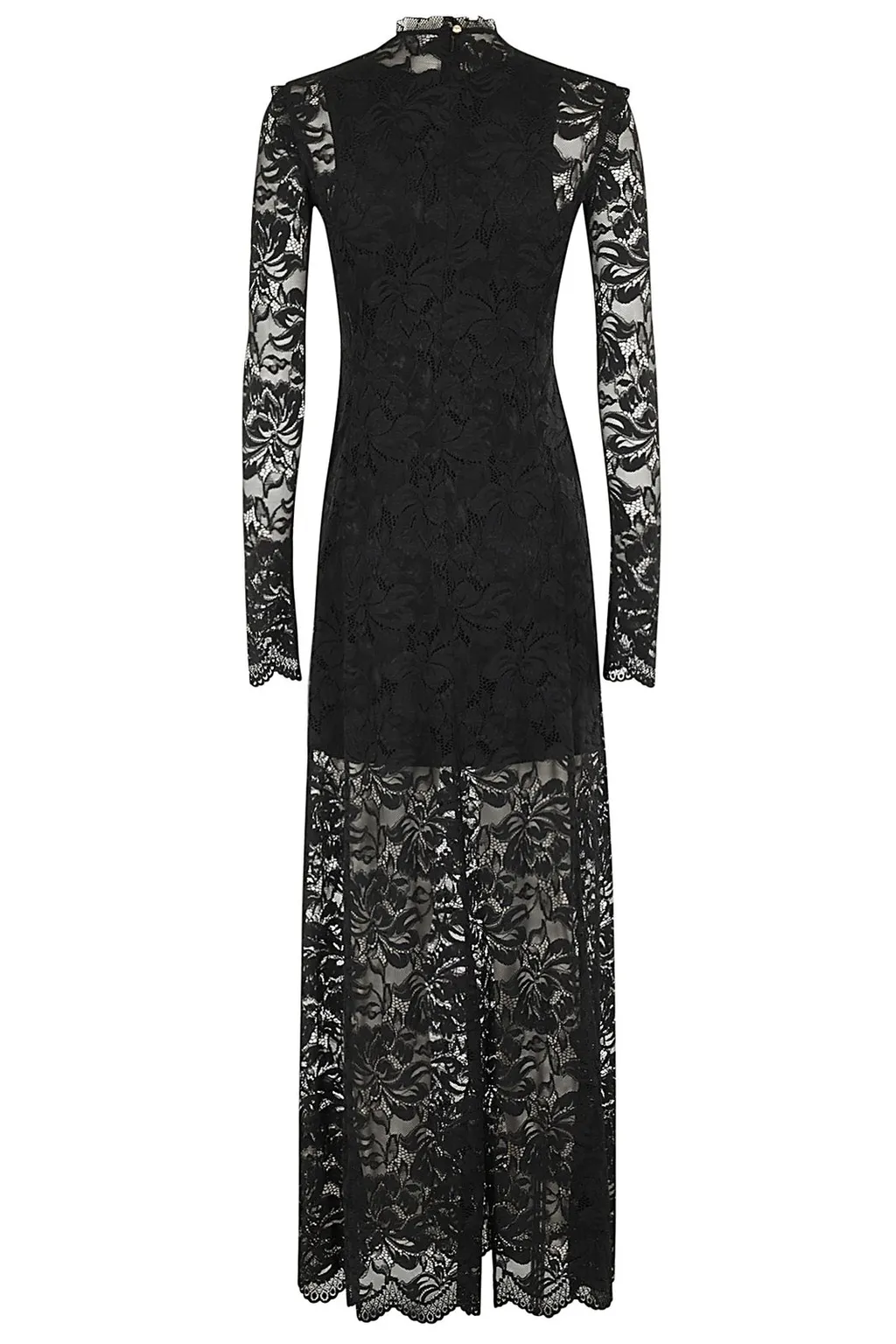 Paco Rabanne Long Sleeved Lace Maxi Dress