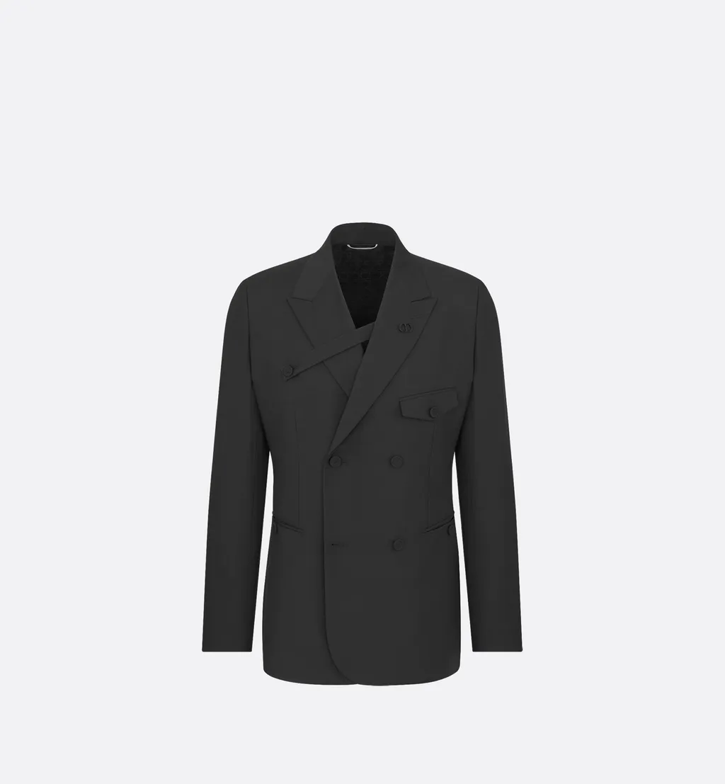 Double-Breasted Jacket With Buttoned Strap