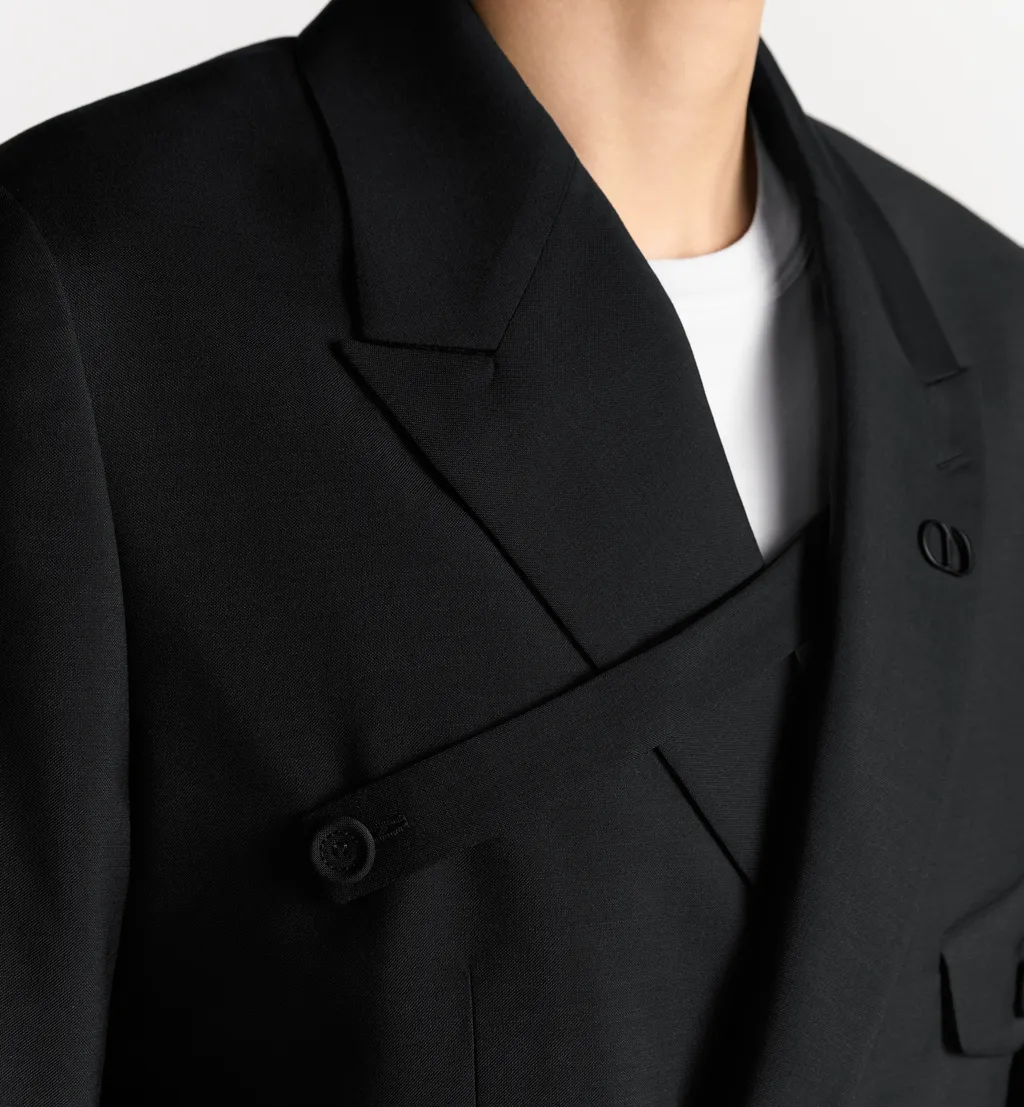 Double-Breasted Jacket With Buttoned Strap