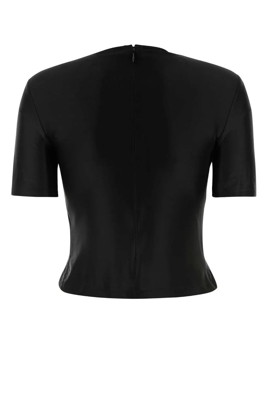 Paco Rabanne Embellished Draped Mock Neck Top