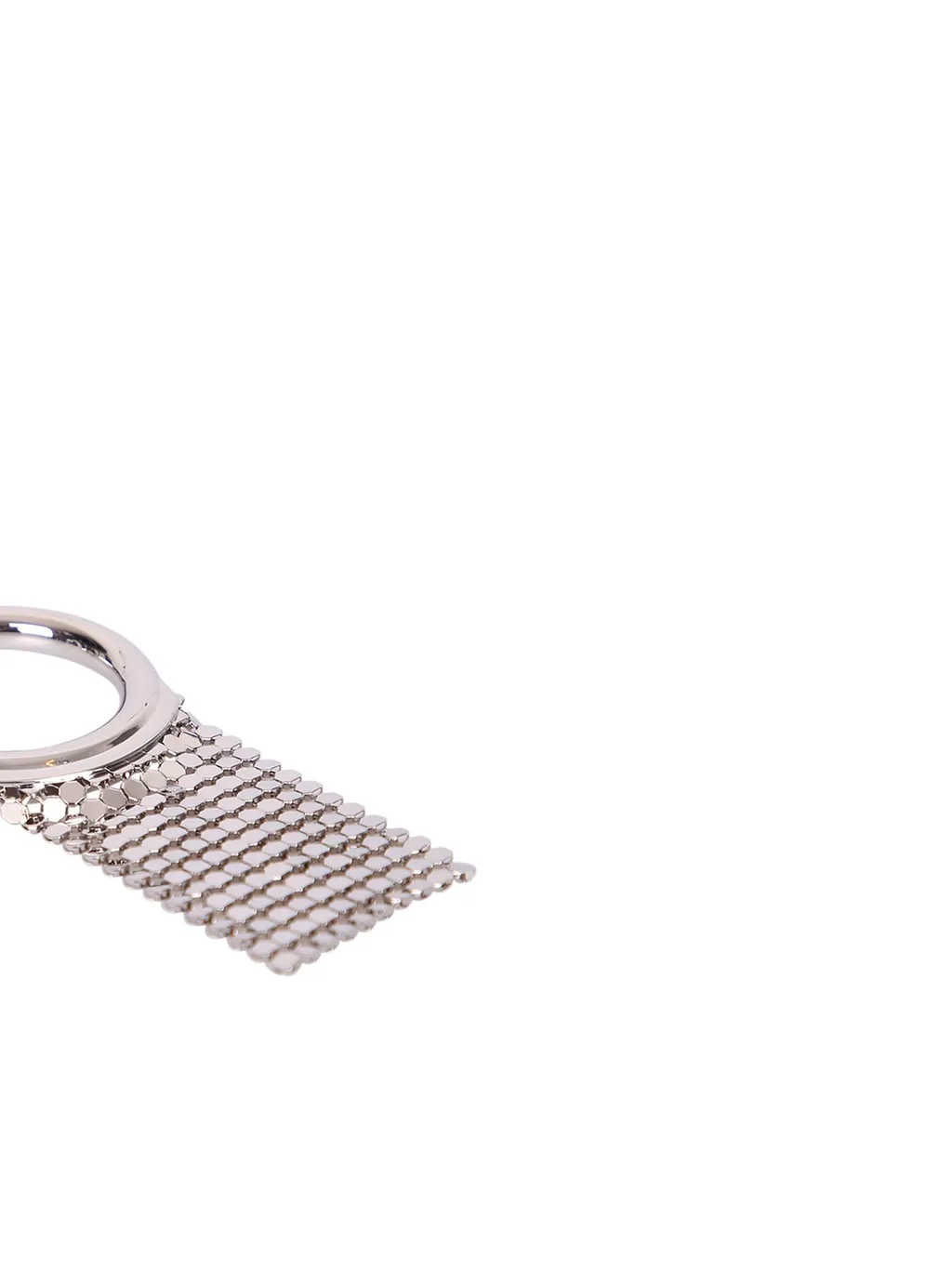 Paco Rabanne Mesh-Trimmed Hoop Hanging Earrings