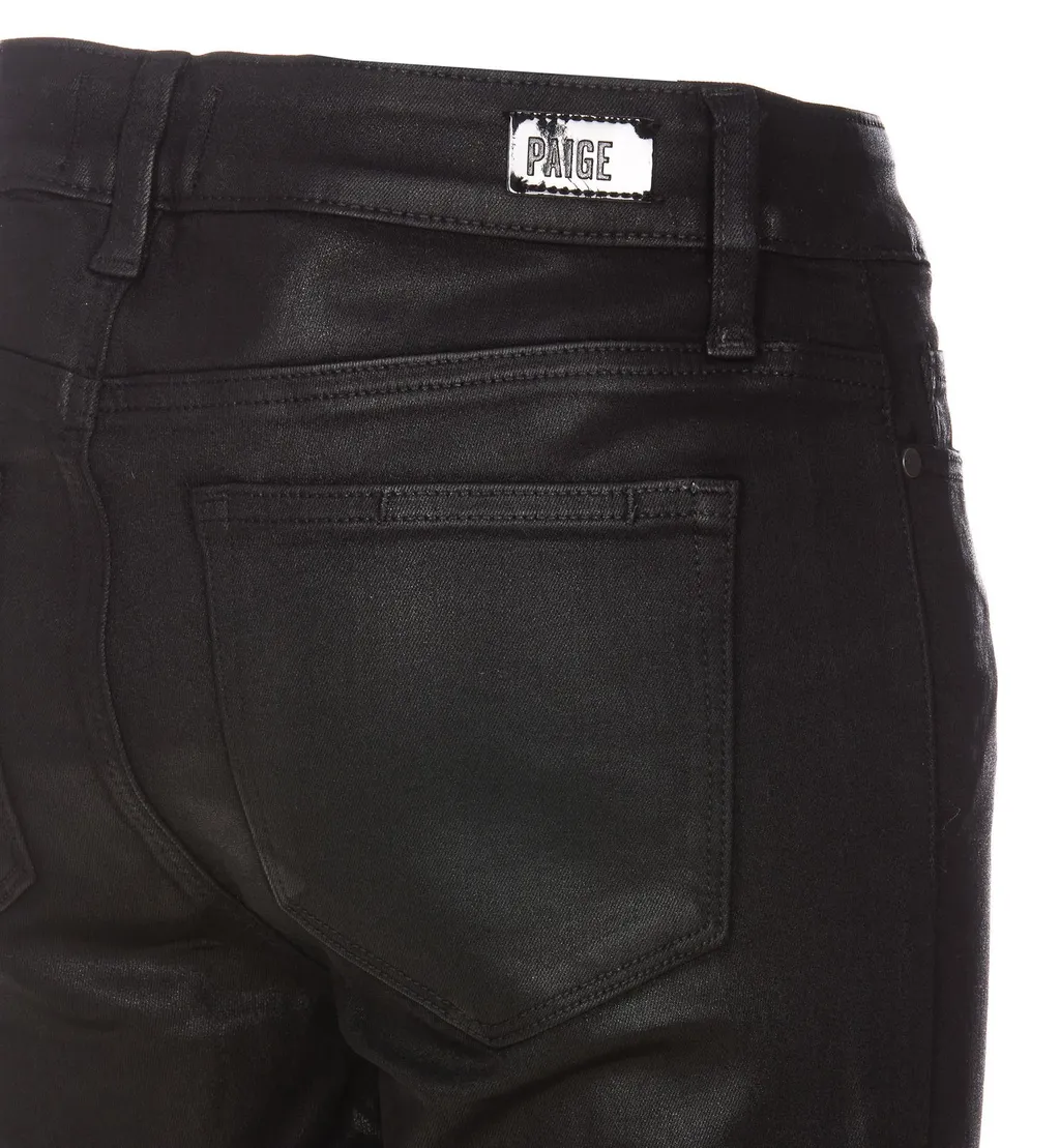 Paige Claudine Coated Flared Slim-Cut Jeans