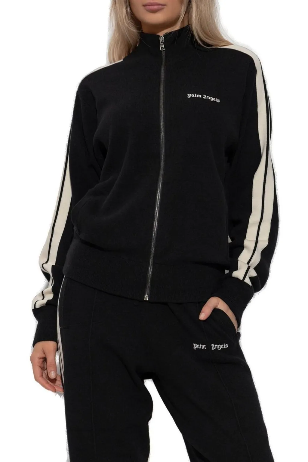 Palm Angels Logo Embroidered Cardigan