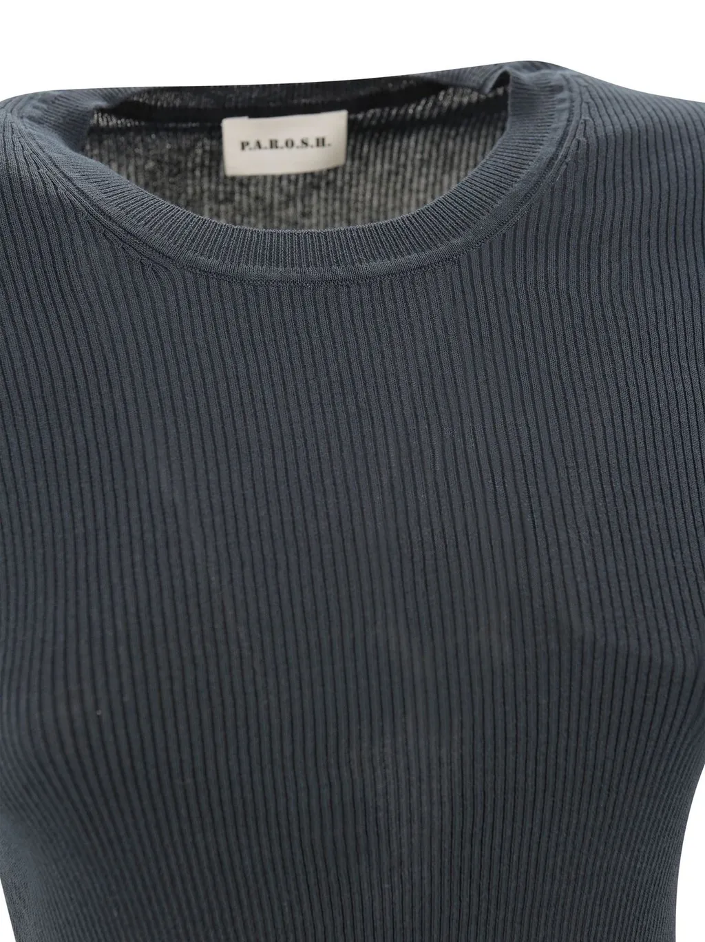 P.A.R.O.S.H. Short-Sleeved Crewneck Knitted Top