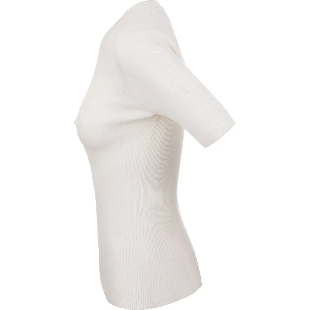 P.A.R.O.S.H. Short-Sleeved Crewneck Knitted Top