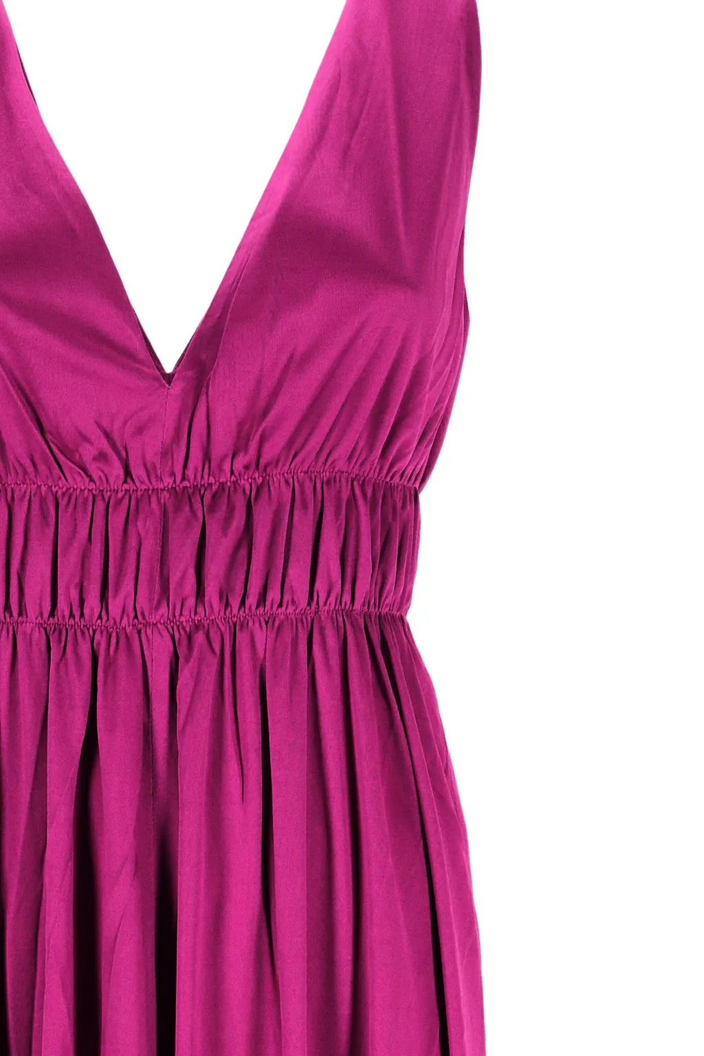 P.A.R.O.S.H. V-Neck Midi Jersey Dress