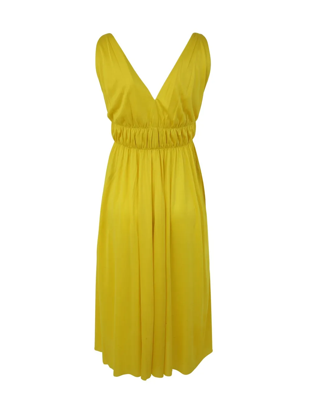 P.A.R.O.S.H. V-Neck Midi Jersey Dress