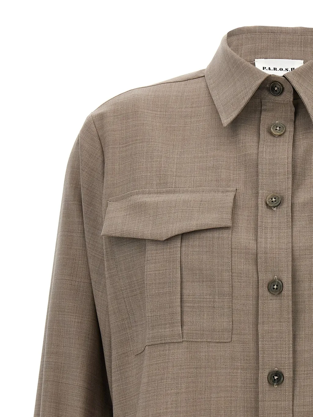 P.A.R.O.S.H. Slub-Texture Button-Up Shirt