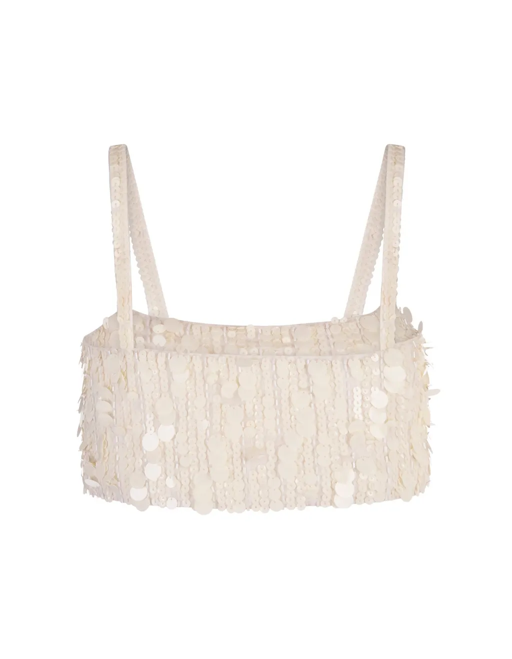 P.A.R.O.S.H. Sequin-Embellished Straight Hem Tank Top