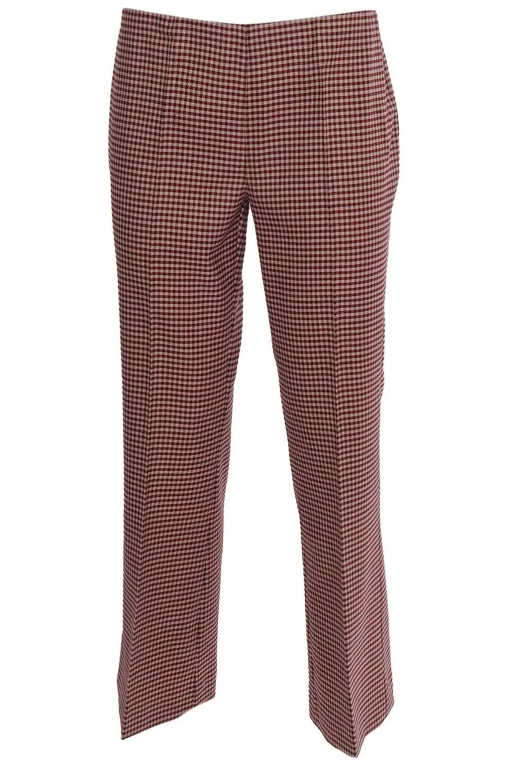 P.A.R.O.S.H. Check Patterned Flared Trousers