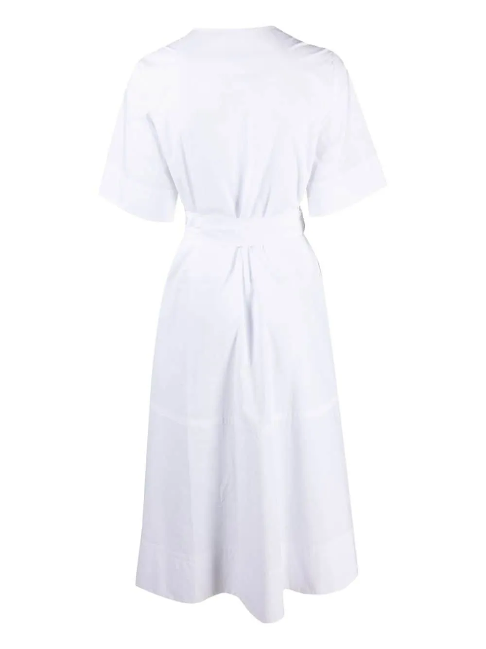 P.A.R.O.S.H. V-Neck Tied-Waist Midi Dress