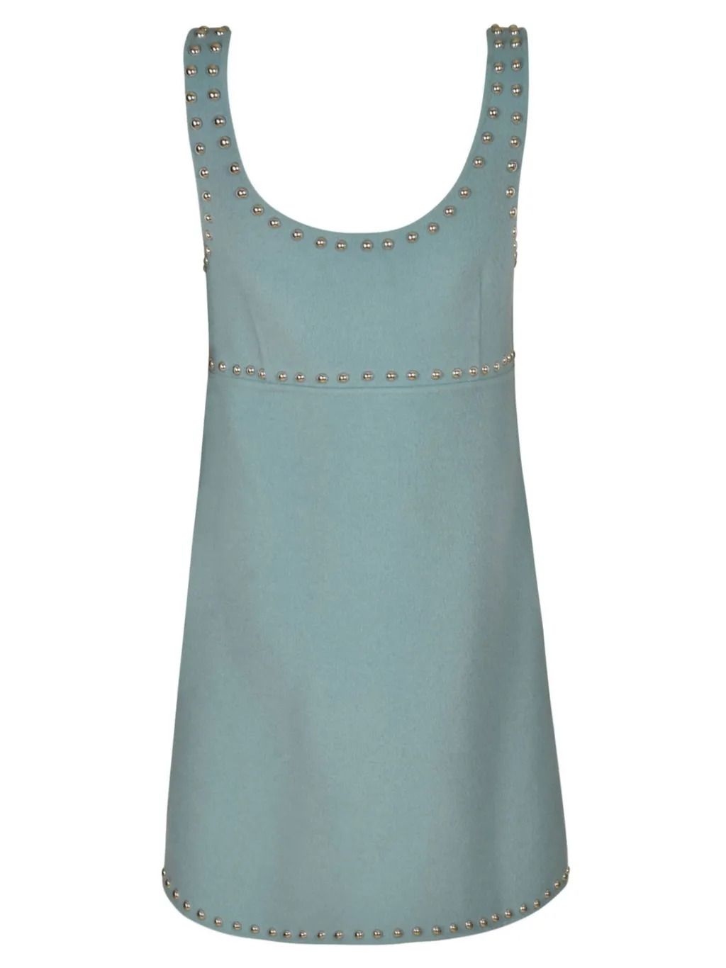 P.A.R.O.S.H. Stud Embellished V-Neck Mini Dress