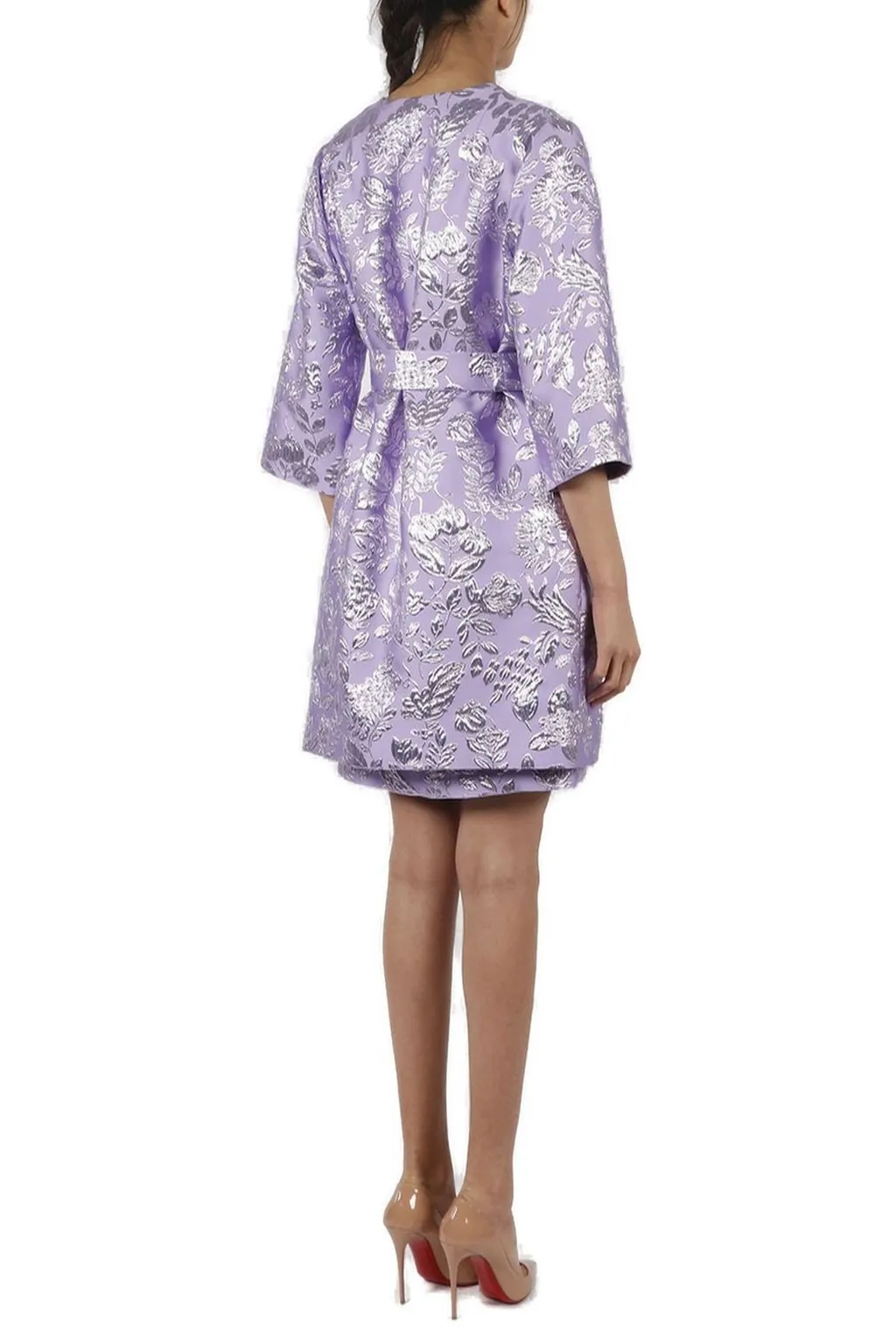 P.A.R.O.S.H. Phillys Jacquard Belted Coat
