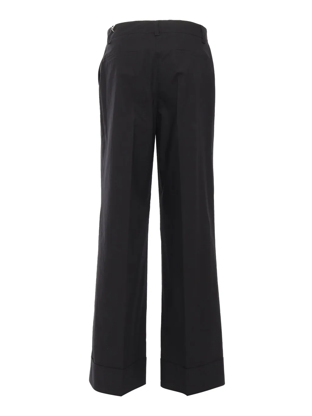 P.A.R.O.S.H. Wide-Leg Turned-Up Hem Trousers