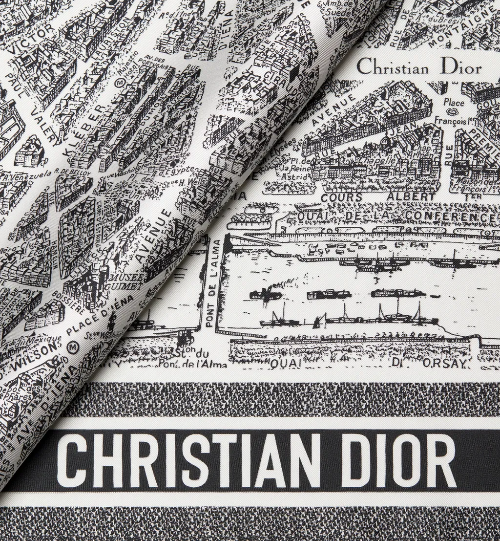 Plan De Paris 90 Square Scarf