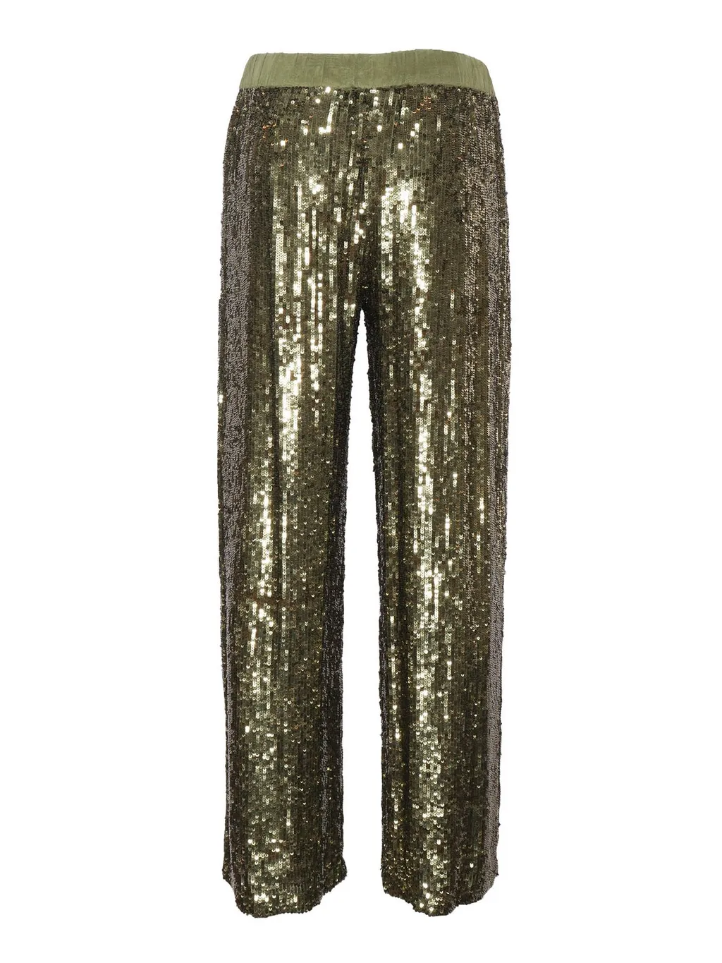 P.A.R.O.S.H. Sequin Embellished Wide-Leg Pants
