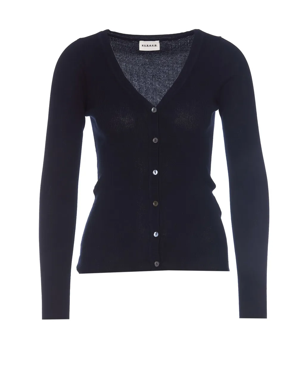 P.A.R.O.S.H. Long-Sleeved V-Neck Buttoned Cardigan