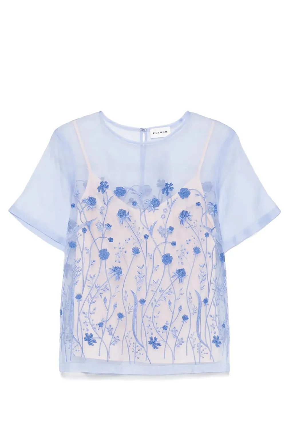 P.A.R.O.S.H. Layered Floral Embellished Top
