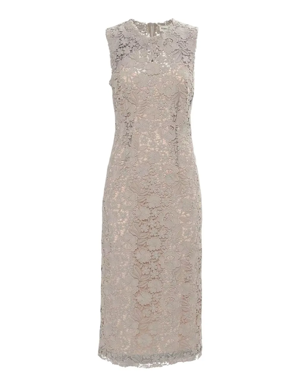 P.A.R.O.S.H. Peonia Floral Lace Midi Dress