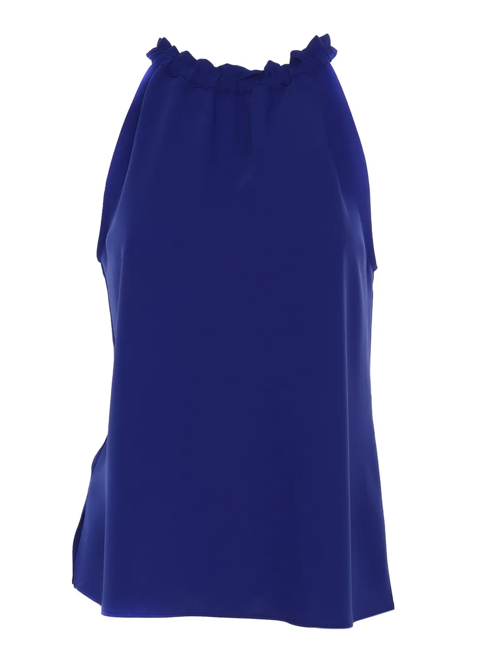 P.A.R.O.S.H. Elasticated-Neck Gathered Sleeveless Blouse