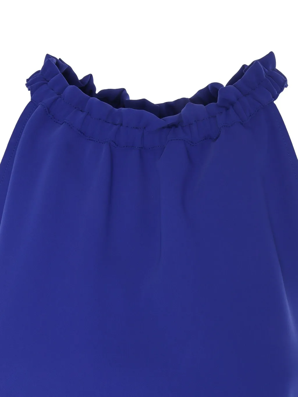 P.A.R.O.S.H. Elasticated-Neck Gathered Sleeveless Blouse
