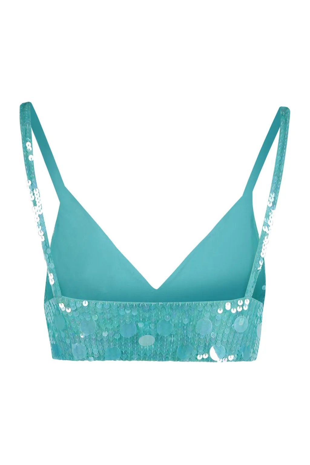 P.A.R.O.S.H. Sequin Embellished Cropped Top