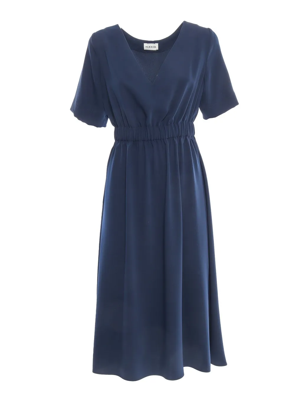P.A.R.O.S.H. Elasticated Waist V-Neck Midi Dress